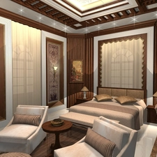 decorative, ceiling, Brown, Bedroom, beige