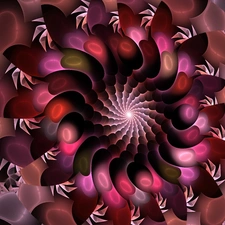 Claret, abstraction, graphics, rosette