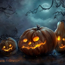 halloween, pumpkin, graphics, scary