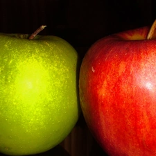 Red, Apple, green ones