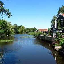 house, Netherlands, canal