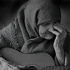 old woman, Guitar