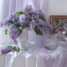 Vase, without, Gloves, Pearl, picture, bouquet