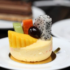 plate, dessert, Fruits