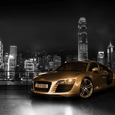 Hong Kong, Audi R8 Gold Chrome, 2015