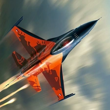 rockets, Orange, Jet