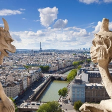 statues, France, Paris