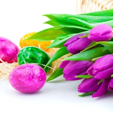 Tulips, Easter, eggs