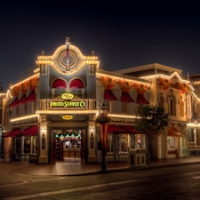 City at Night, California, USA, Disneyland