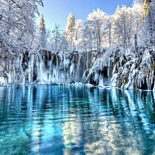 water, landscape, winter