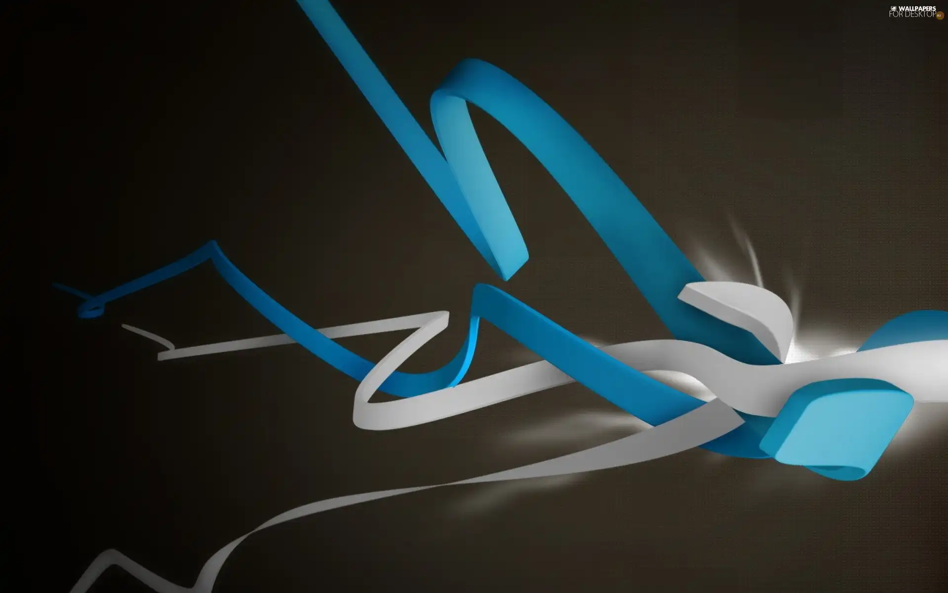 White, Belt, 3D, blue