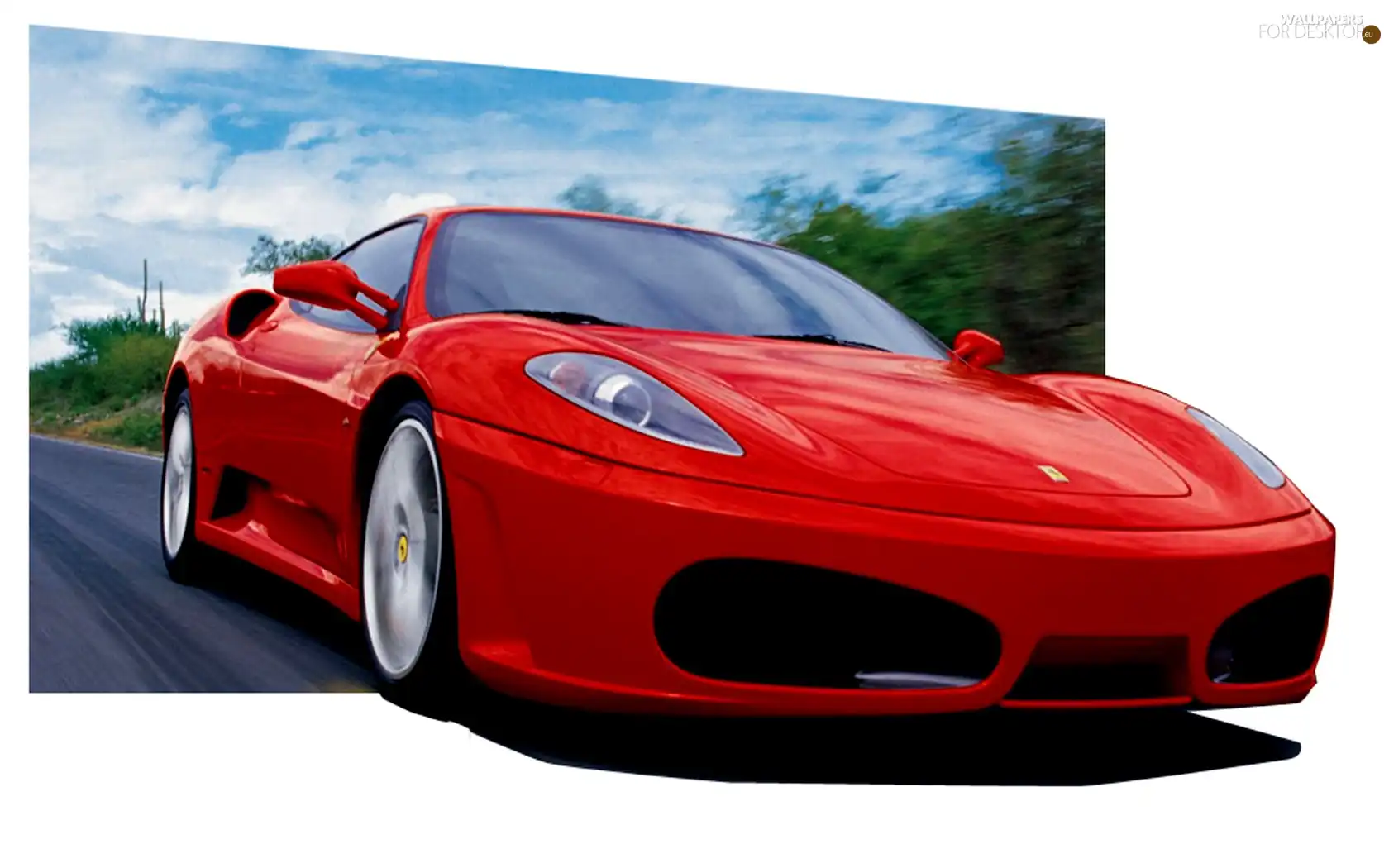 Red, Ferrari, 4d, Sport games