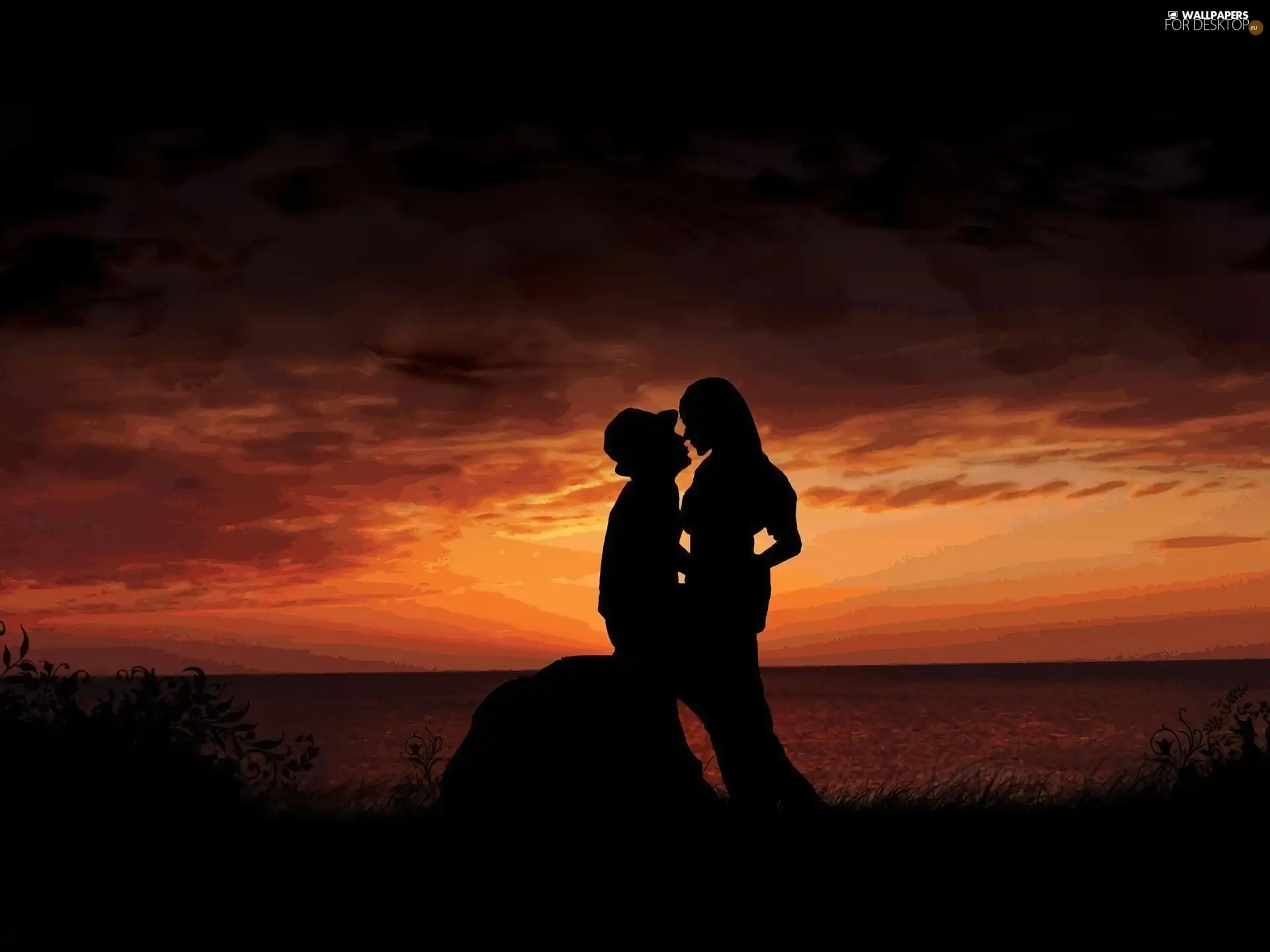 Embrace, Women, a man
