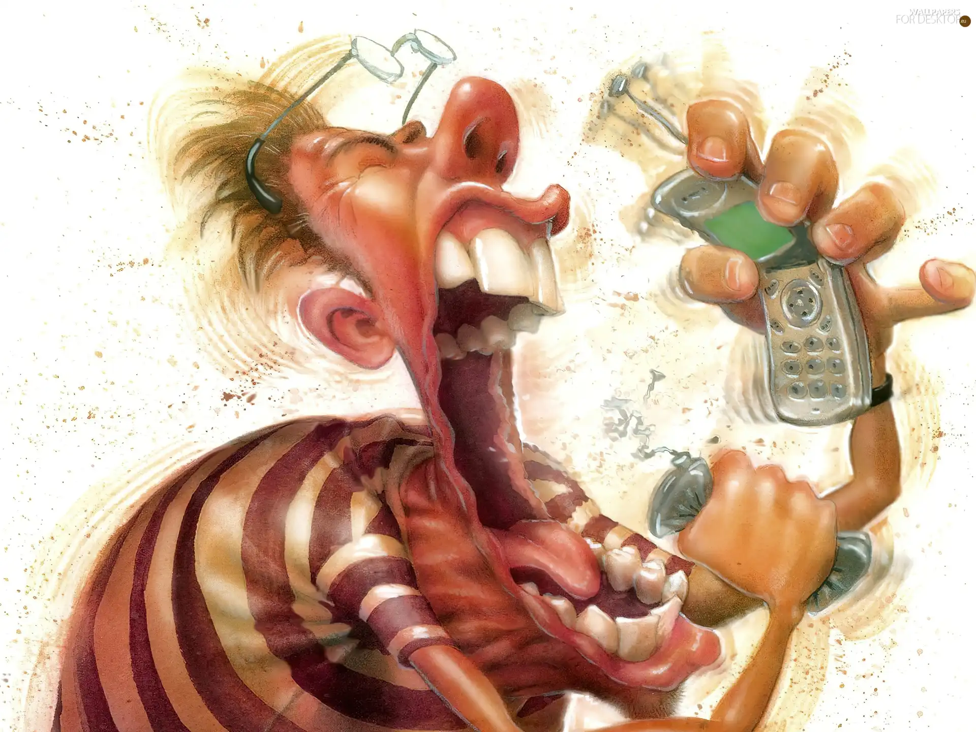 Telephone, nervous, a man