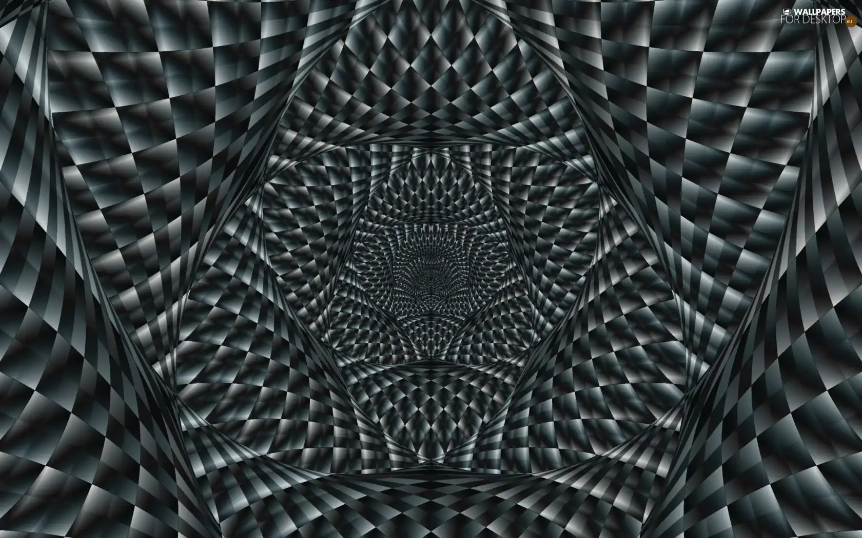 illusion, tunnel, abstraction, Black
