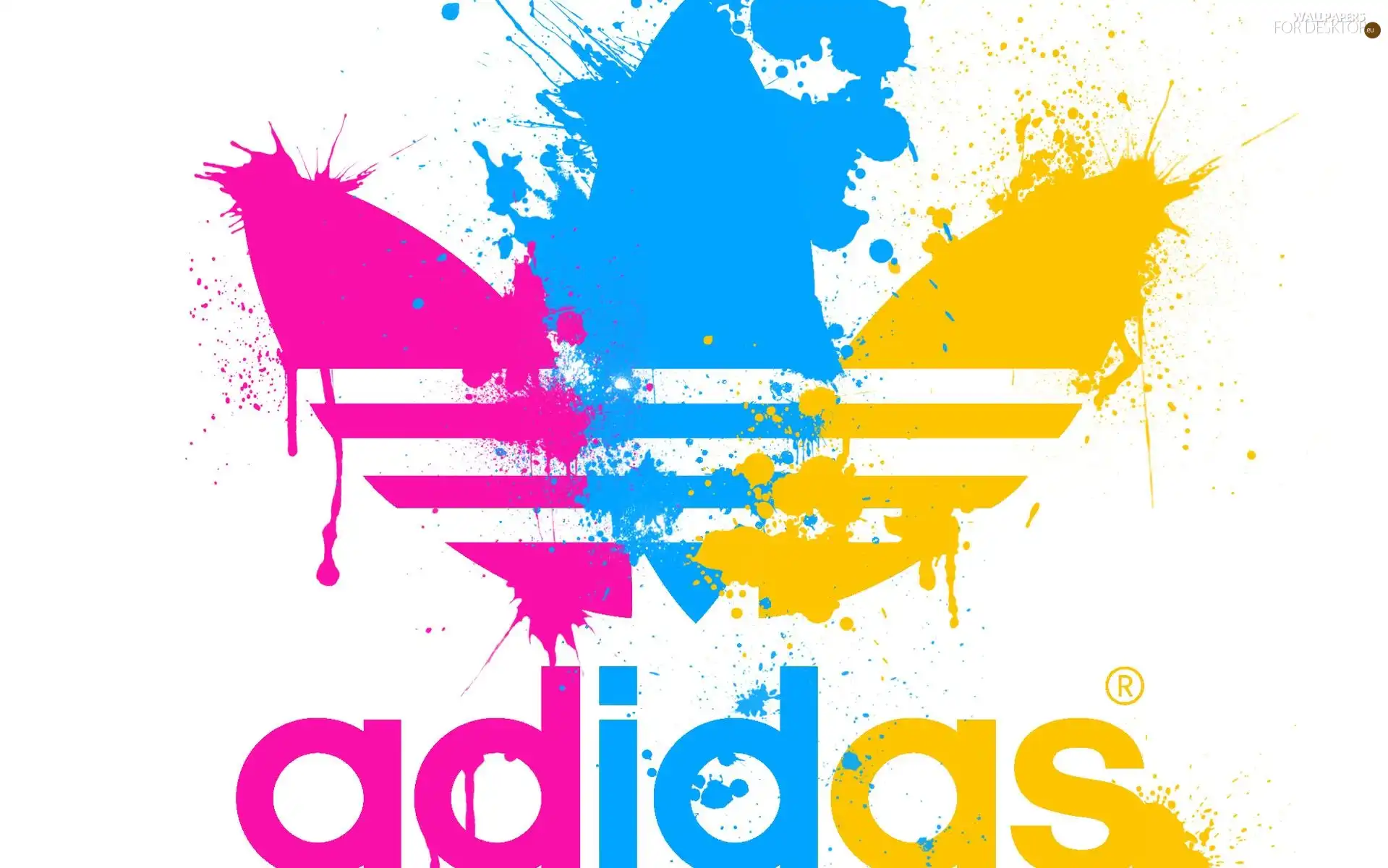 Tricolour, logo, adidas, fuzzy