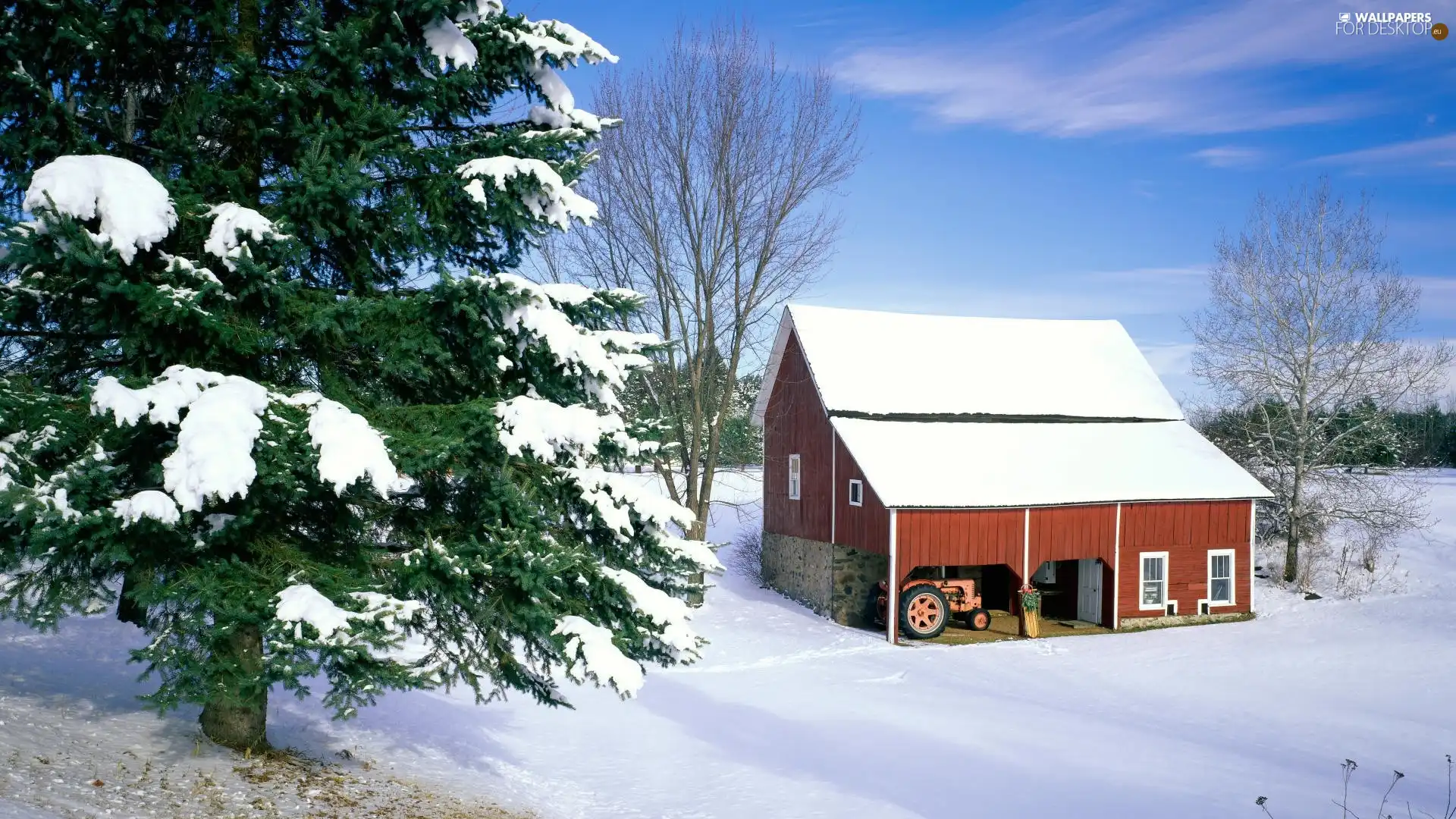 winter, Home, agrimotor, snow
