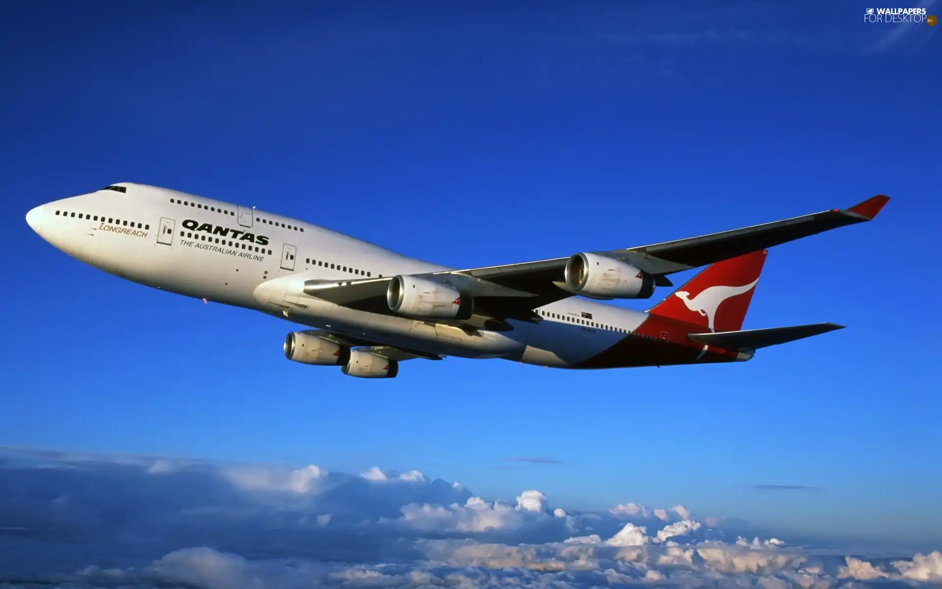 plane, Australian, Airline, clouds