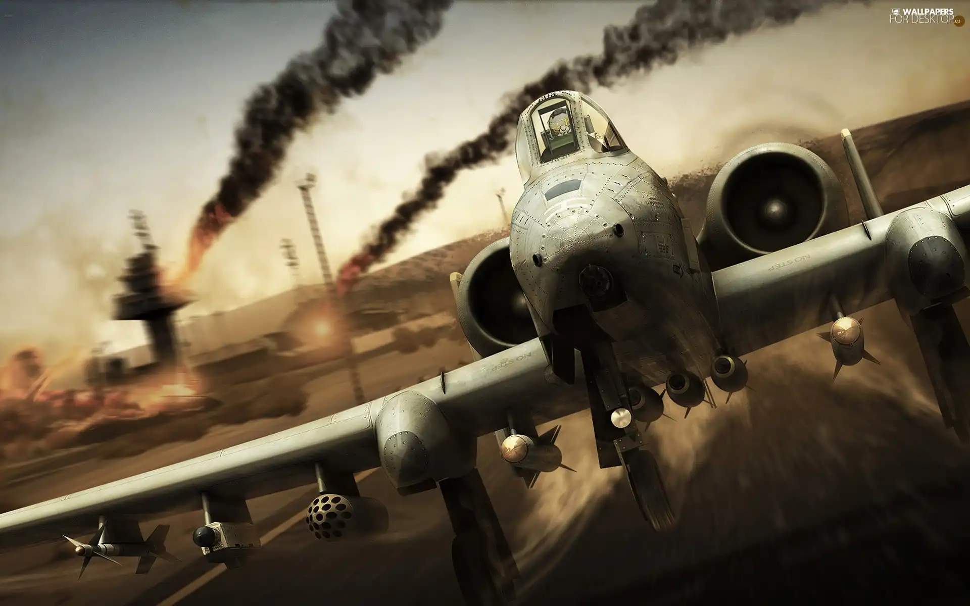 plane, Start, airport, A-10 Thunderboold