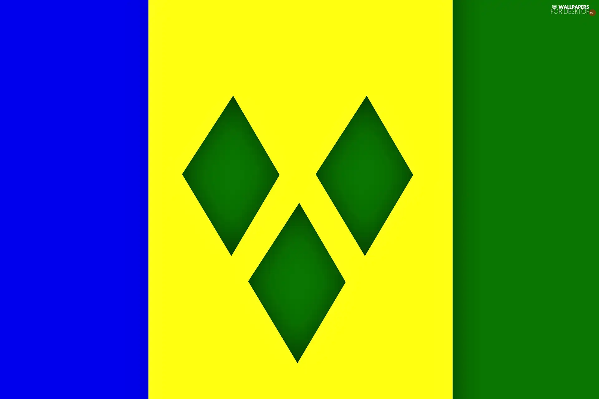 flag, Vincent, And The Grenadines, Saint