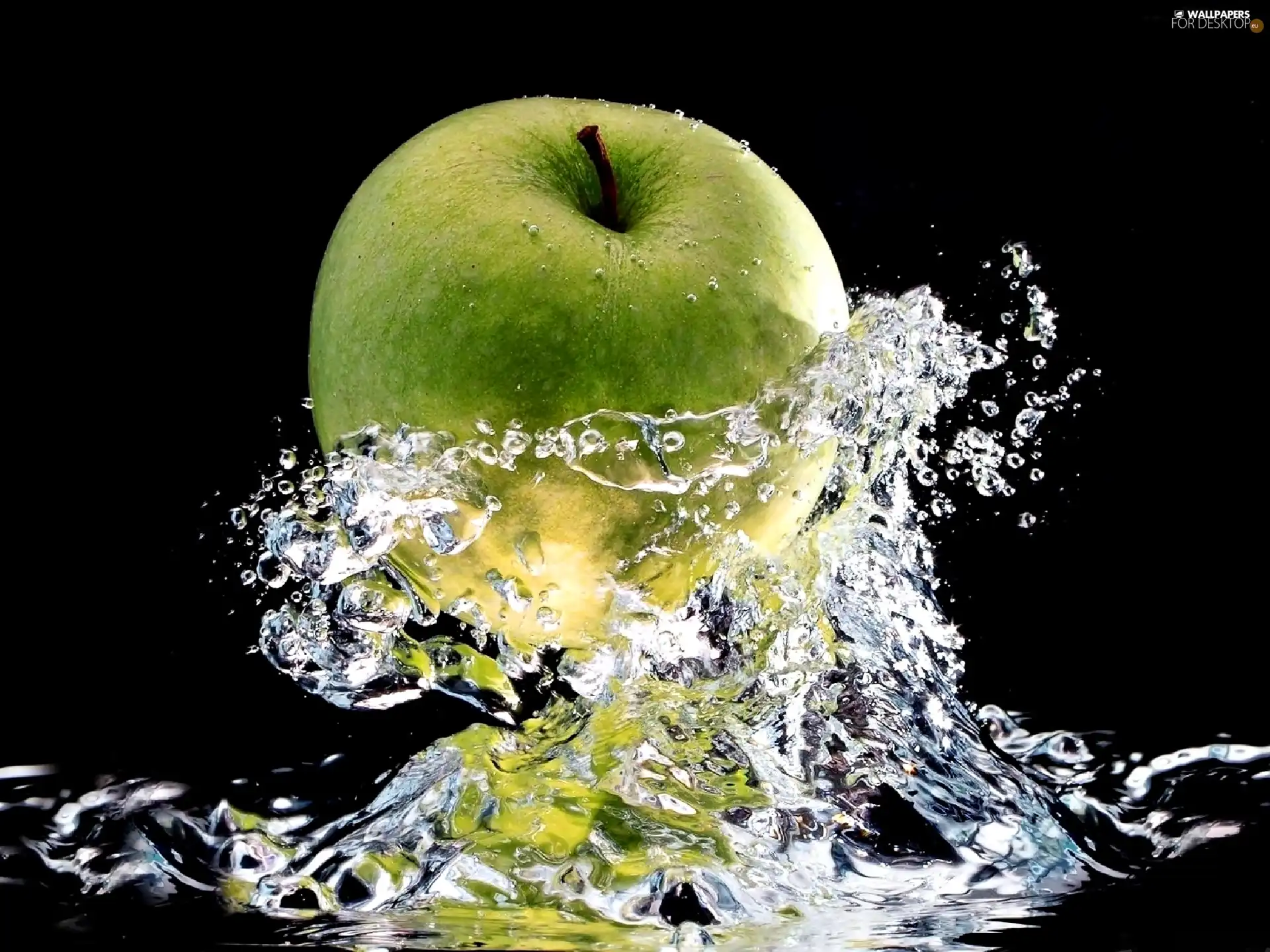 water, green ones, Apple