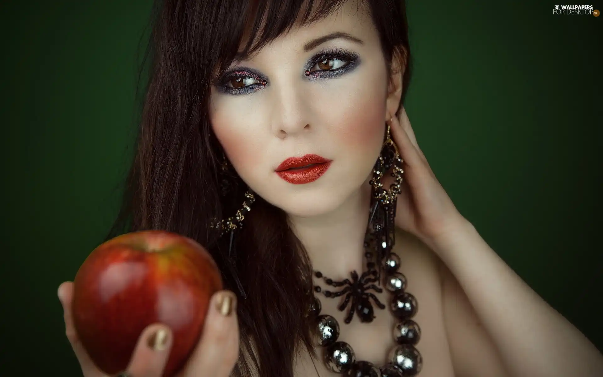 Women, make-up, Apple, jewellery