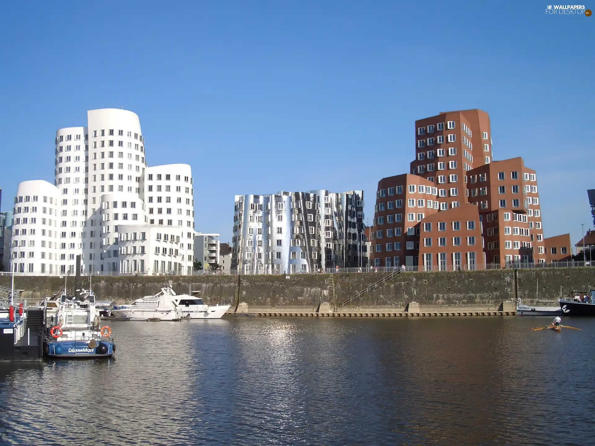 architecture, Dusseldorf, water