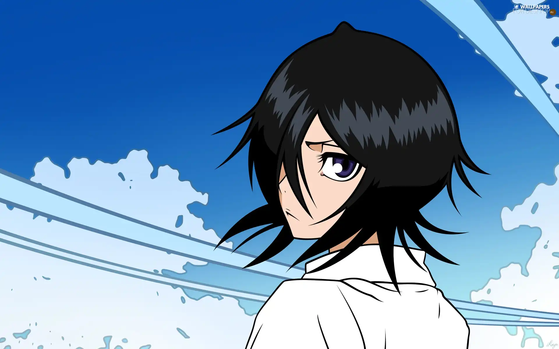 bleach, Blue, background, form