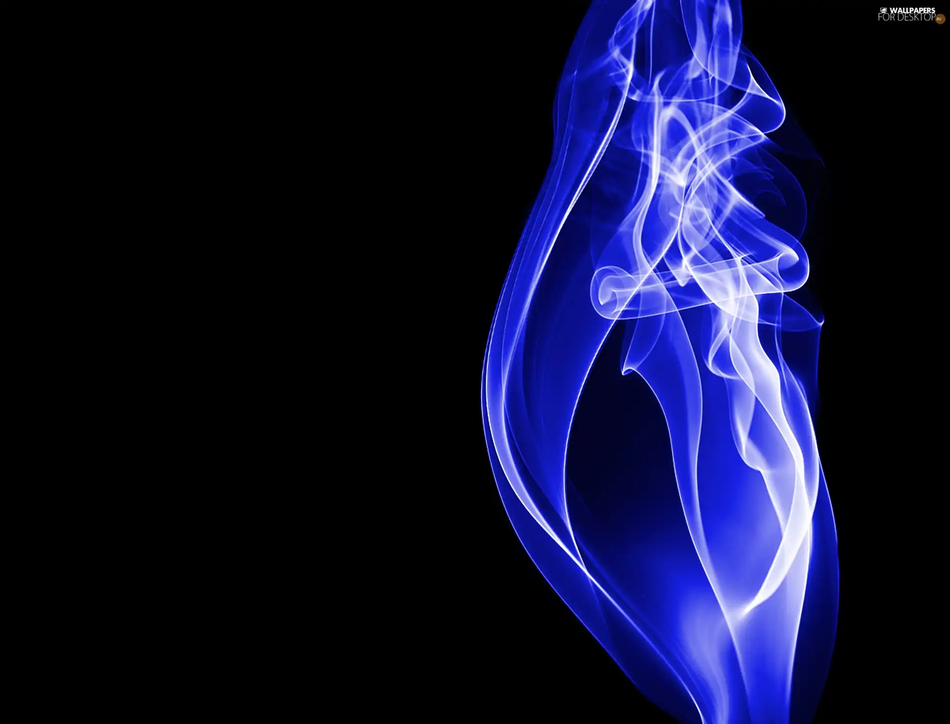 blue, Black, background, flame