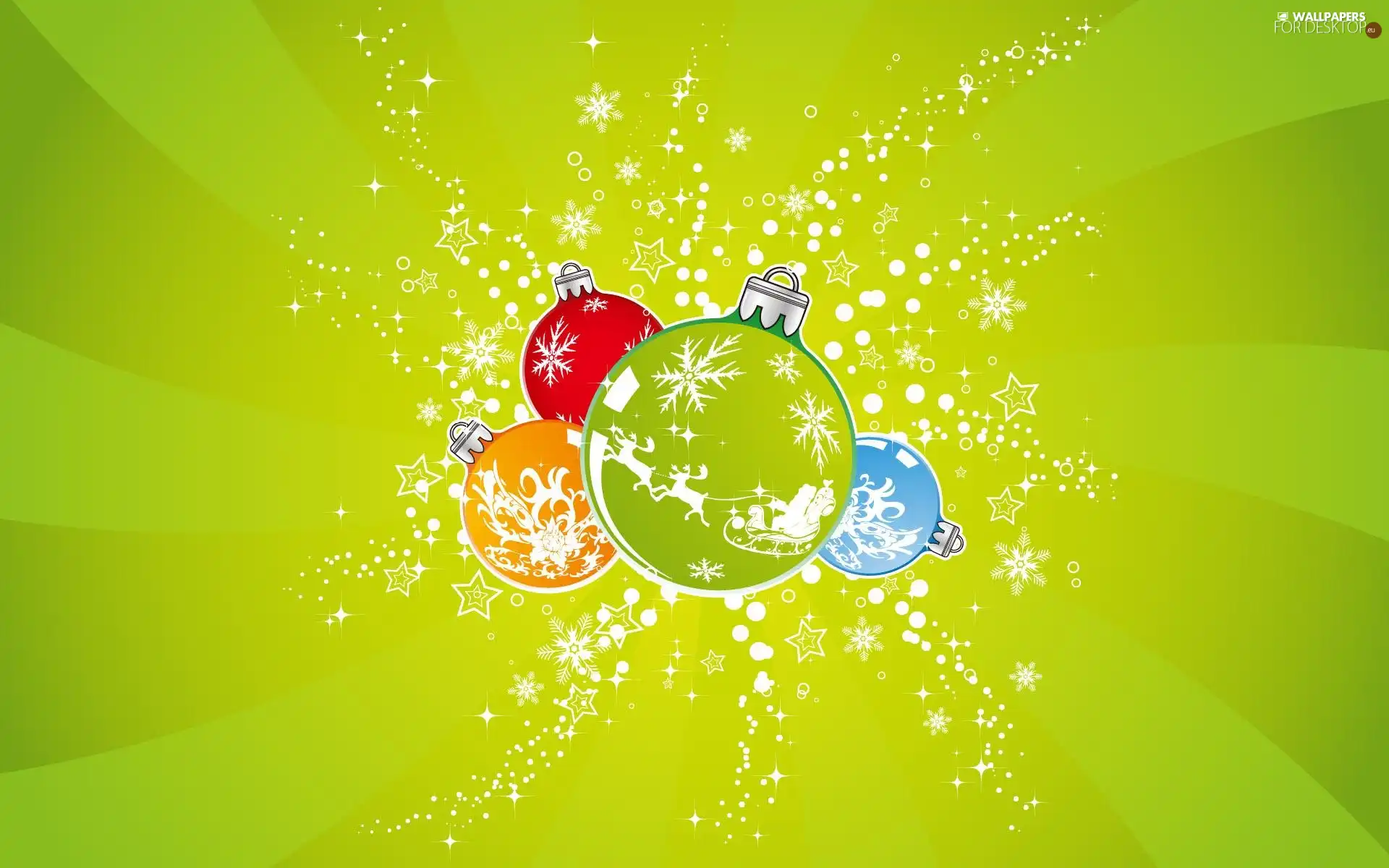 christmas, green ones, background, baubles