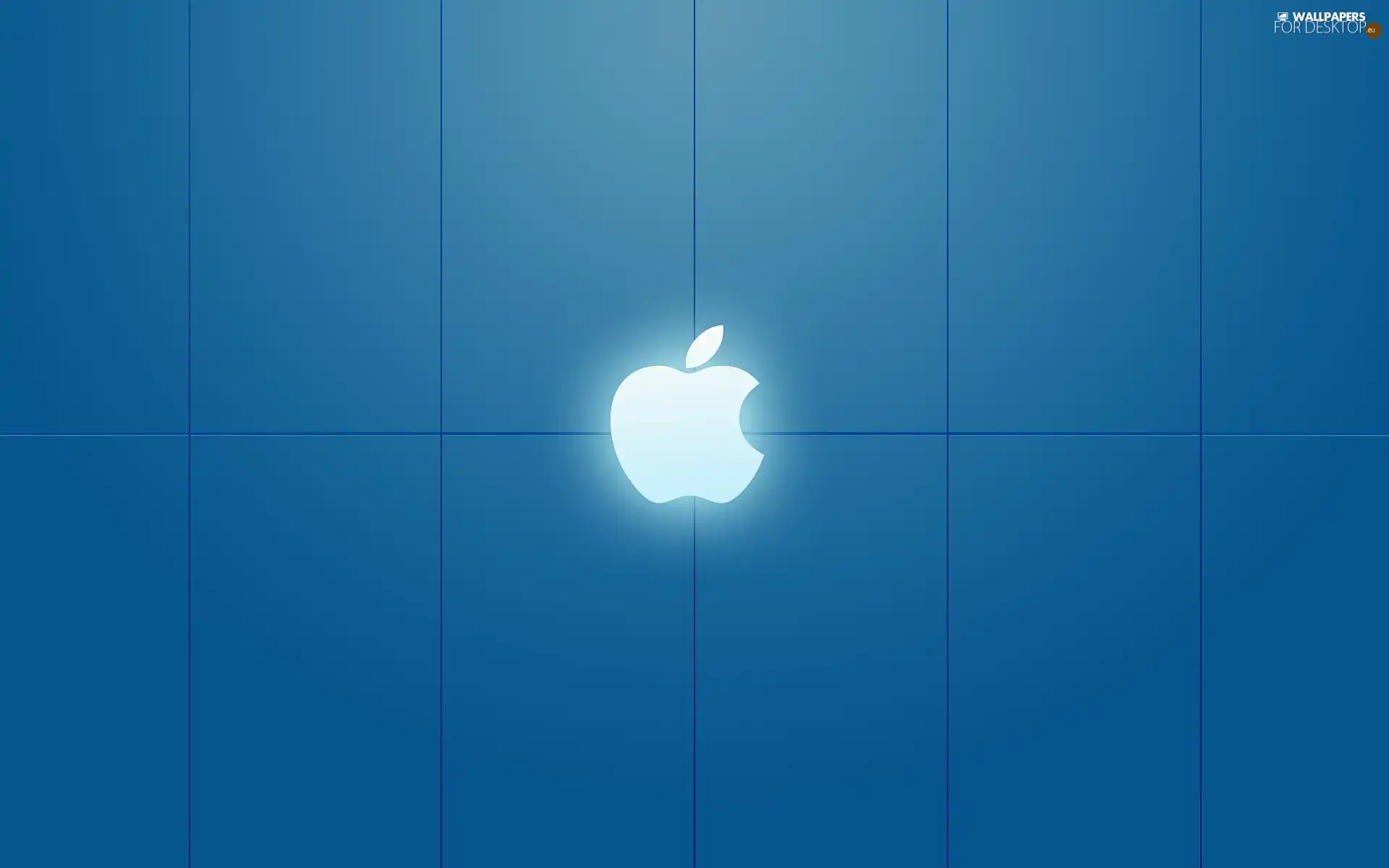 White, Blue, background, Apple