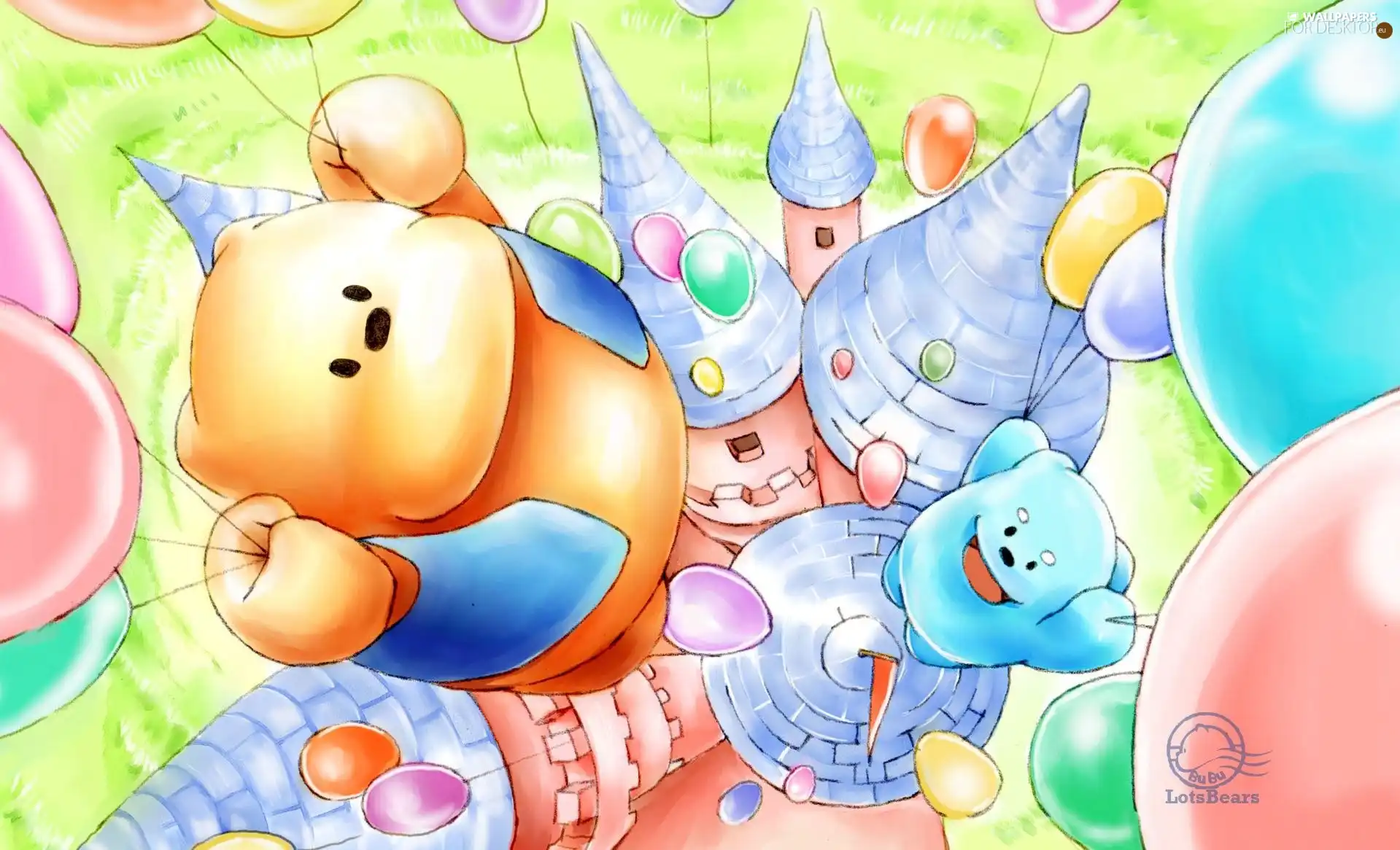 bear, Balloons