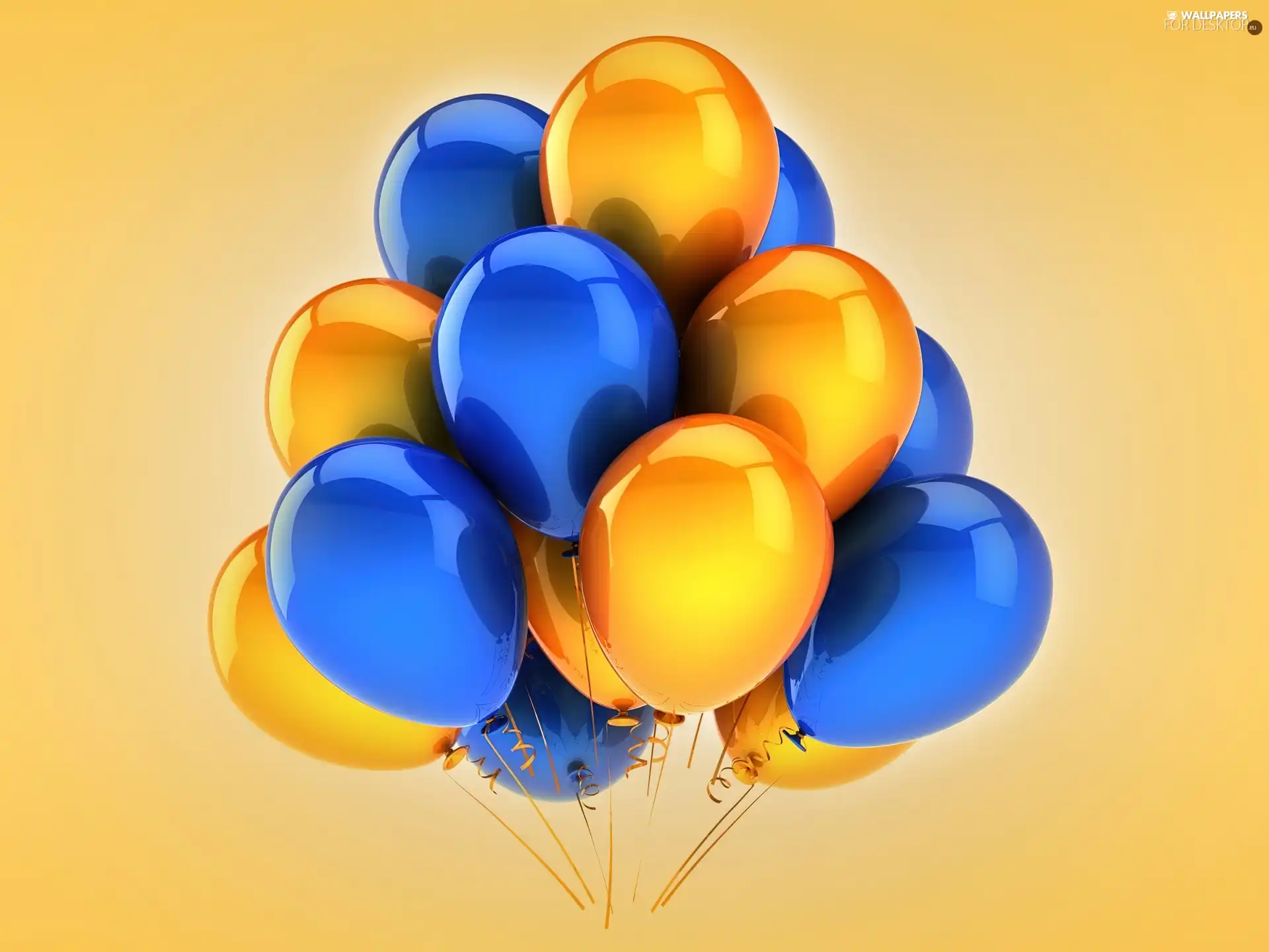 Balloons, Yellow, Blue