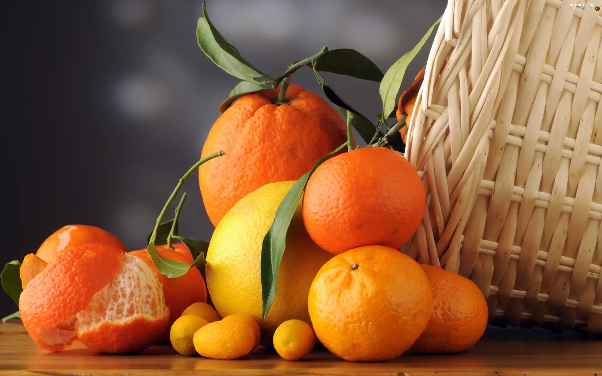 basket, orange, mandarin