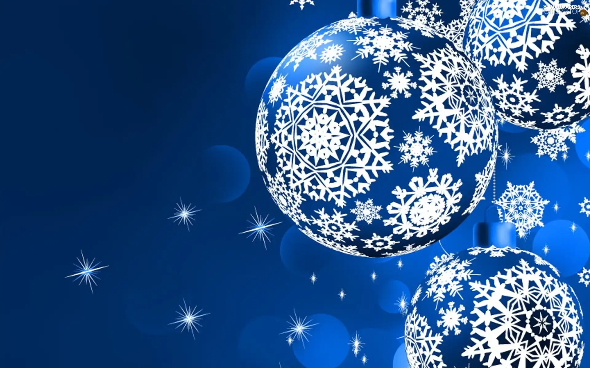 baubles, Blue, background