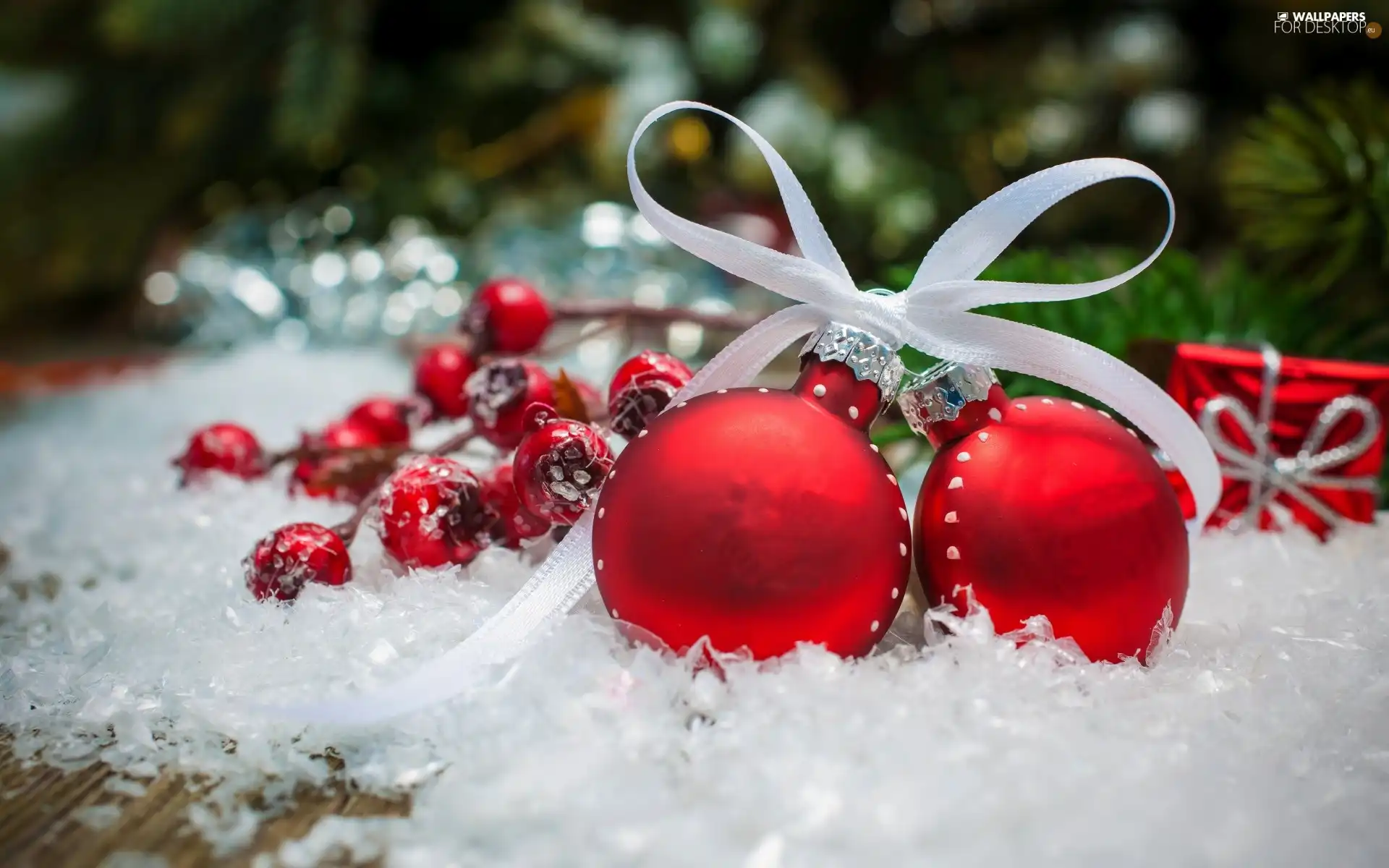 decoration, Red, baubles, Christmas