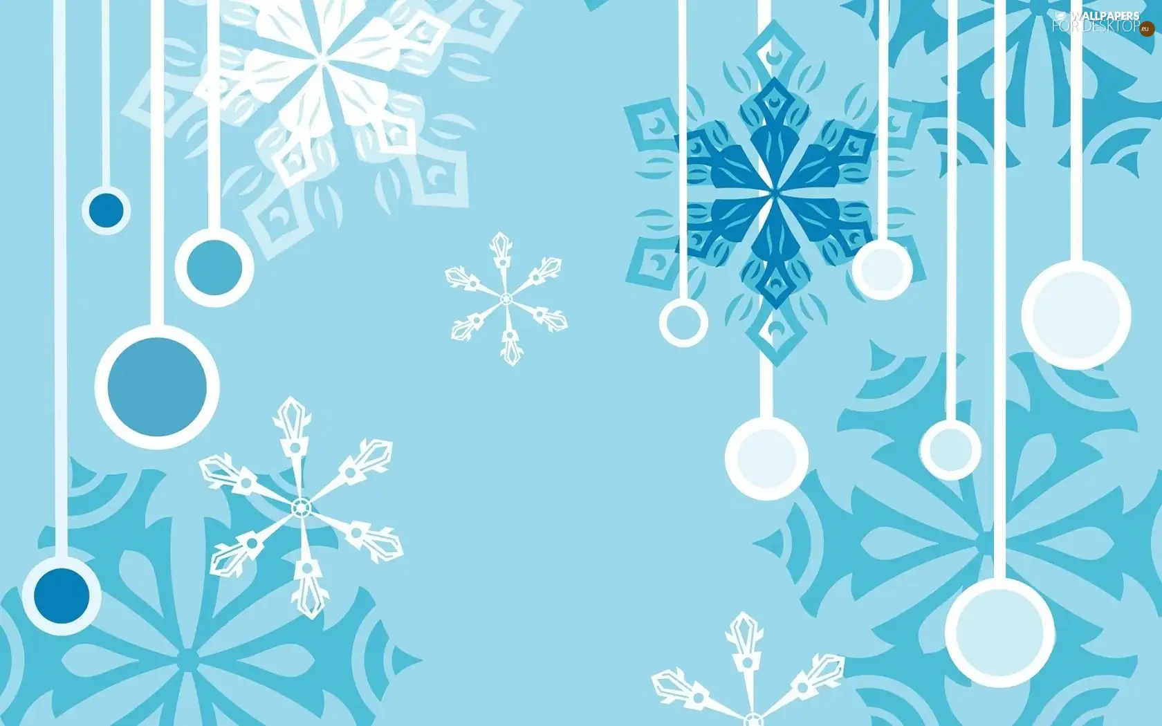 baubles, flakes, snow