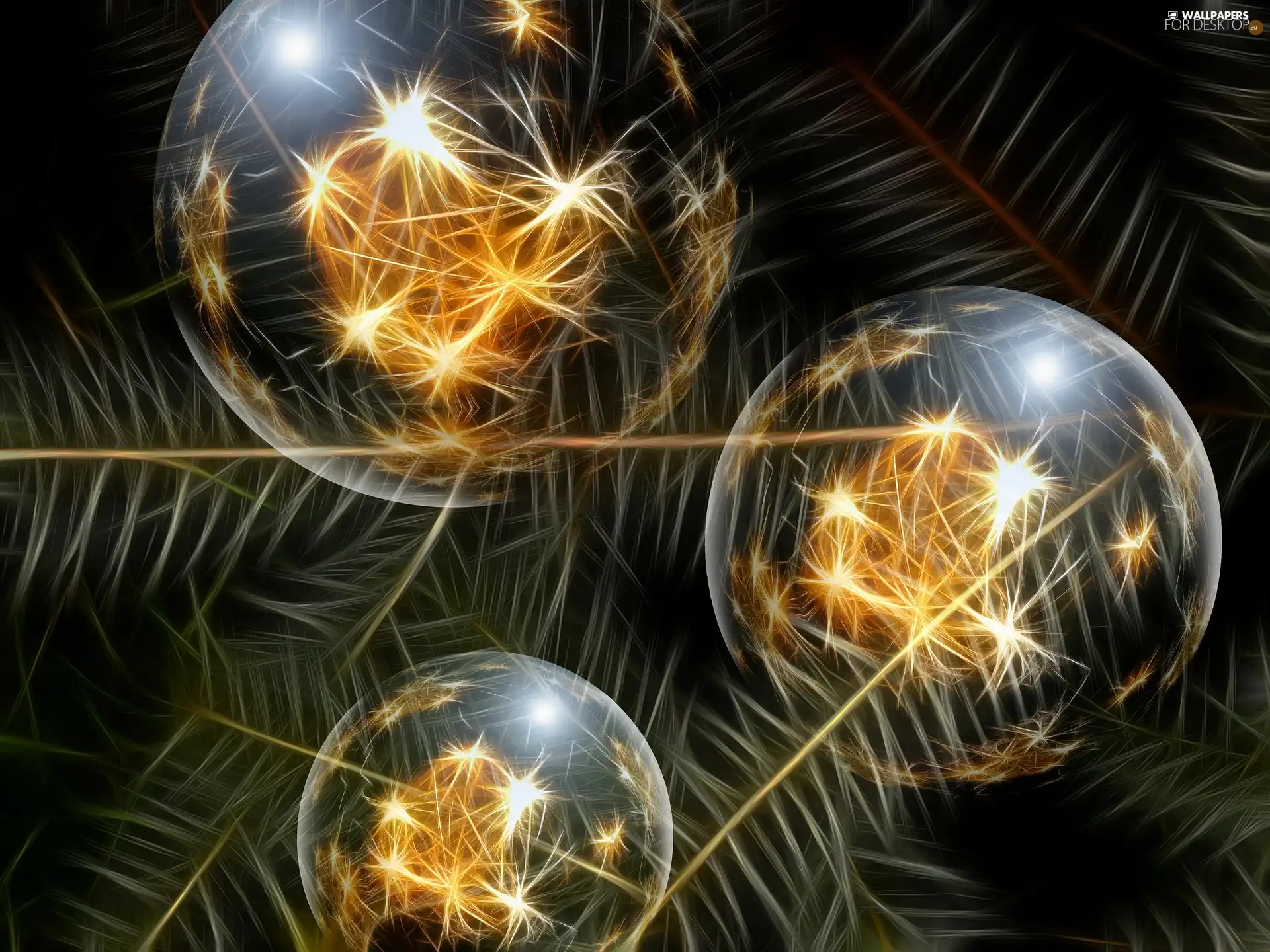 Christmas, decoration, baubles, Twigs, Fractalius, Christmas