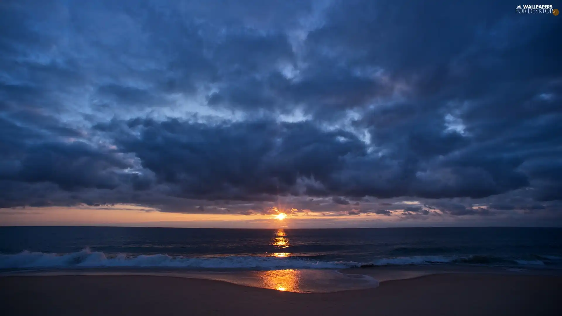 west, Ocean, Beaches, sun