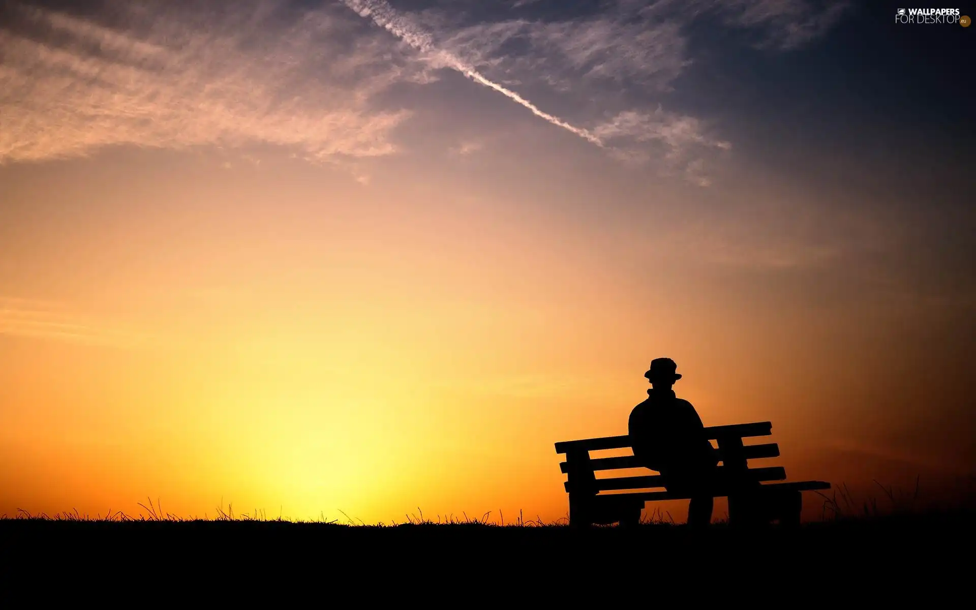 Bench, Occident, sun