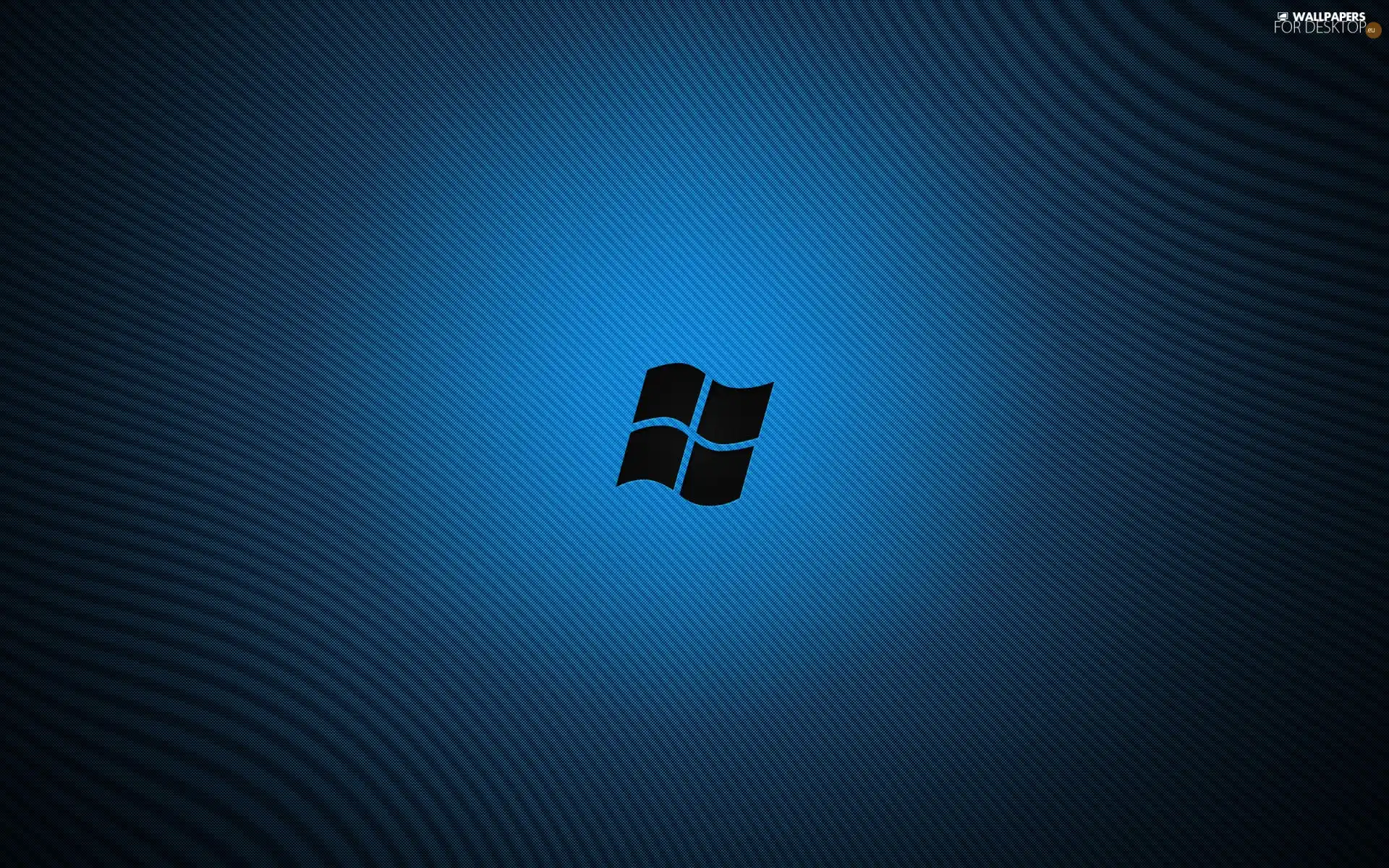 Black, background, windows, blue, logo