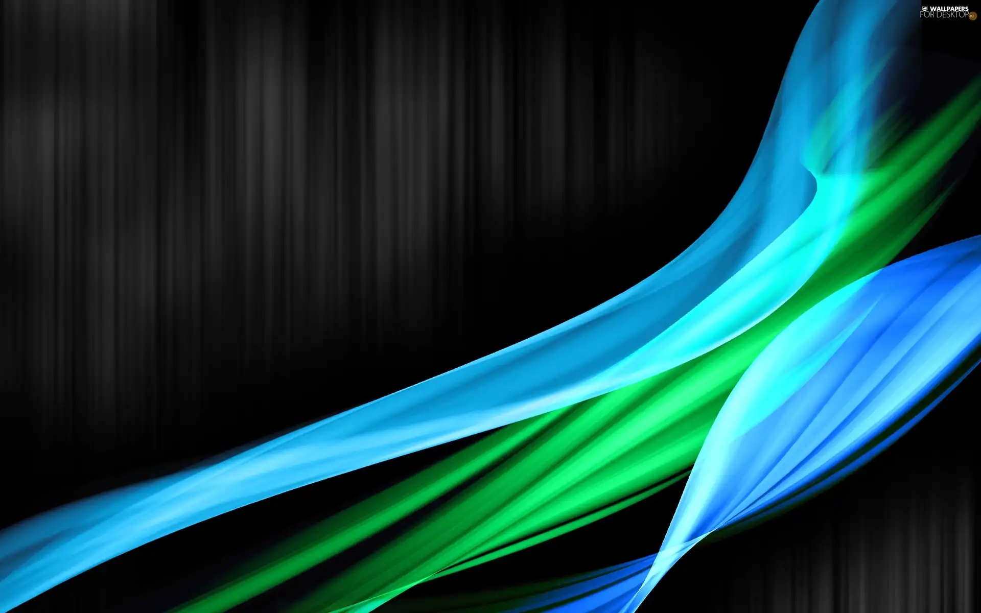 Black, background, green ones, streaks, Blue