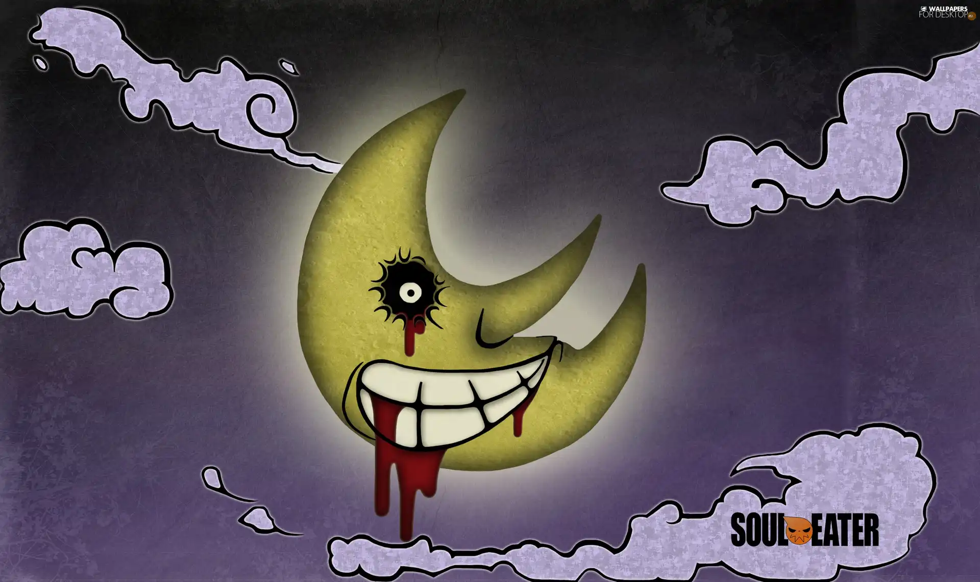blood, moon, clouds