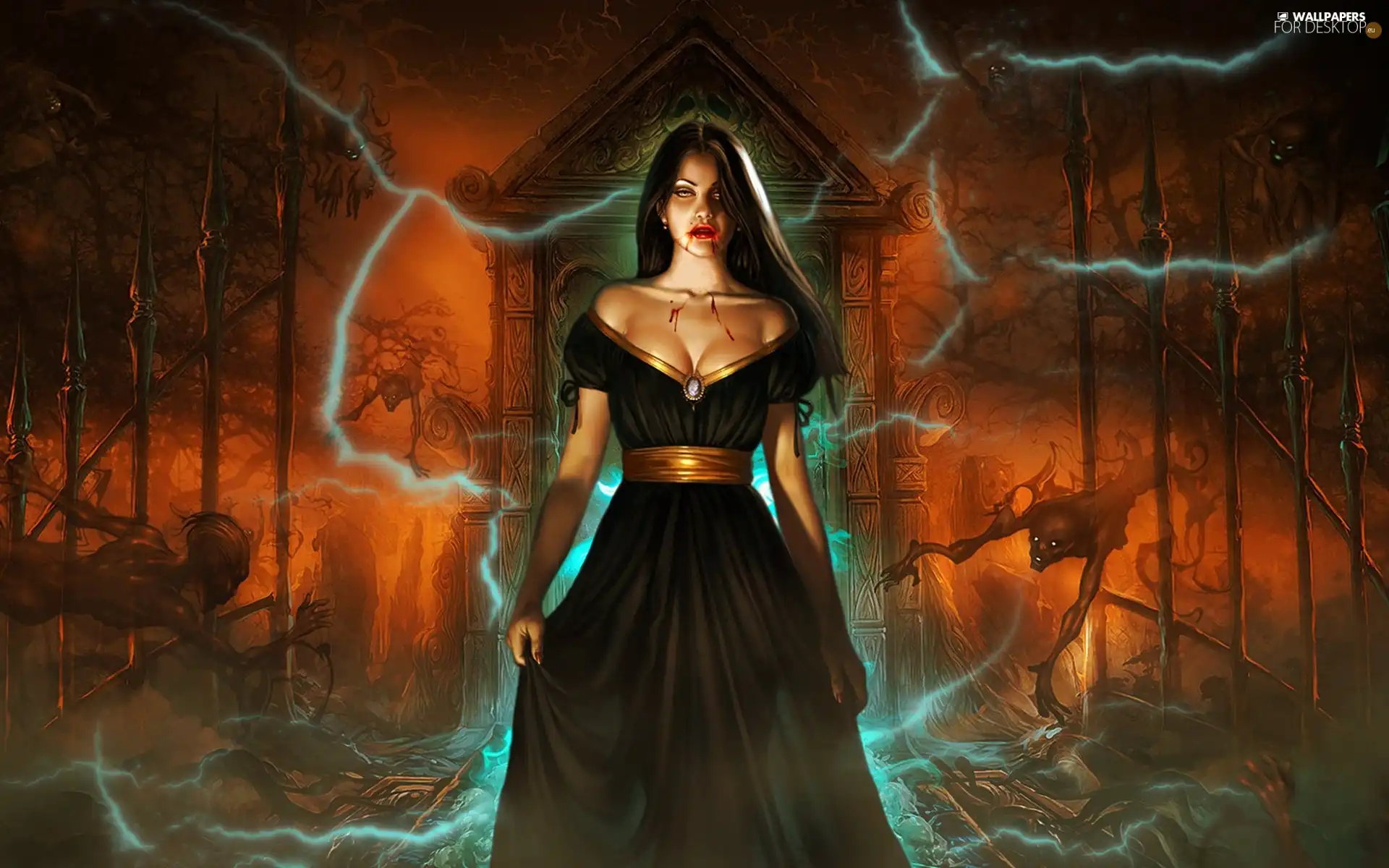 blood, the spirits, Crypt, Vampire, Women