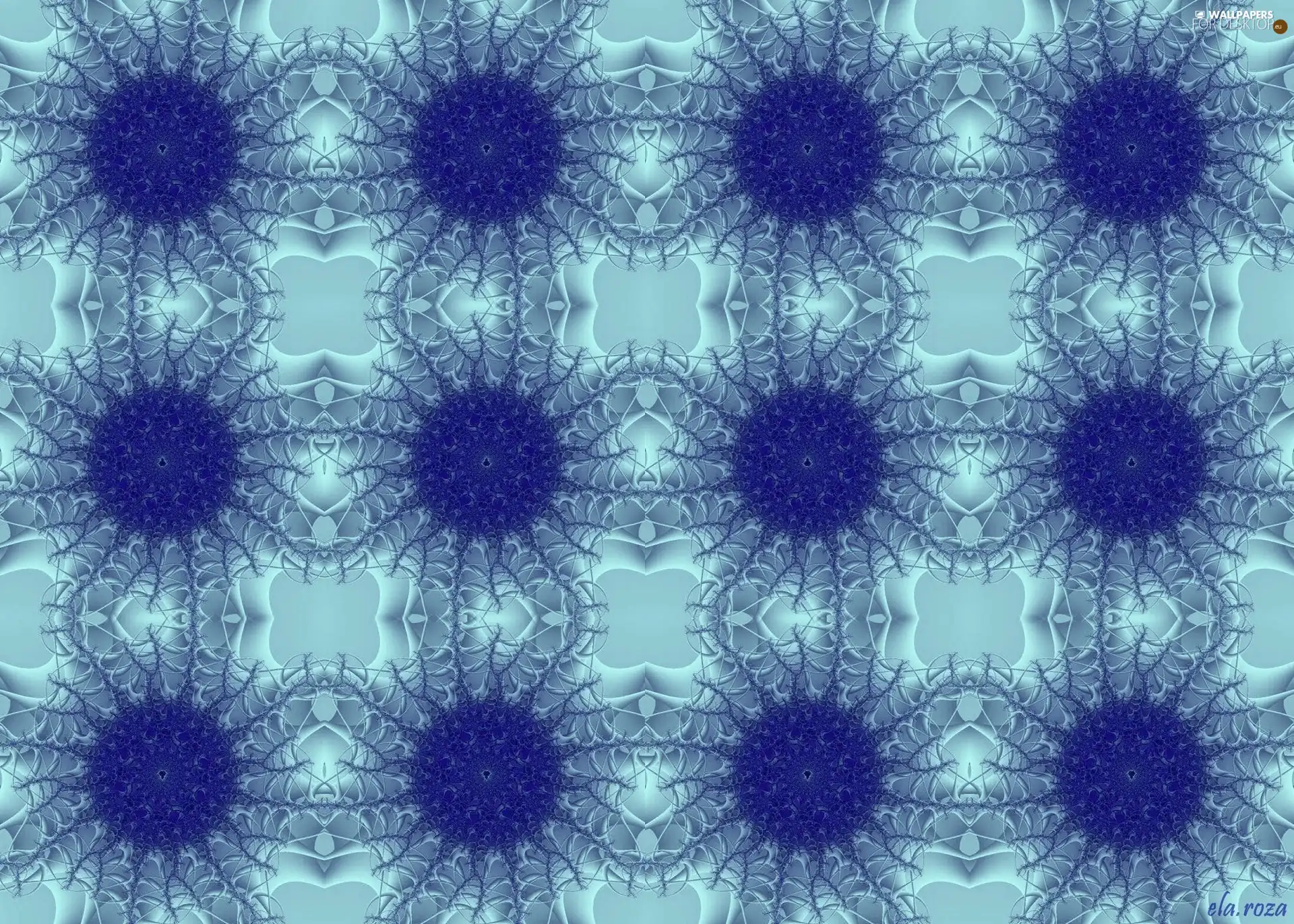 blue, abstraction, fractals