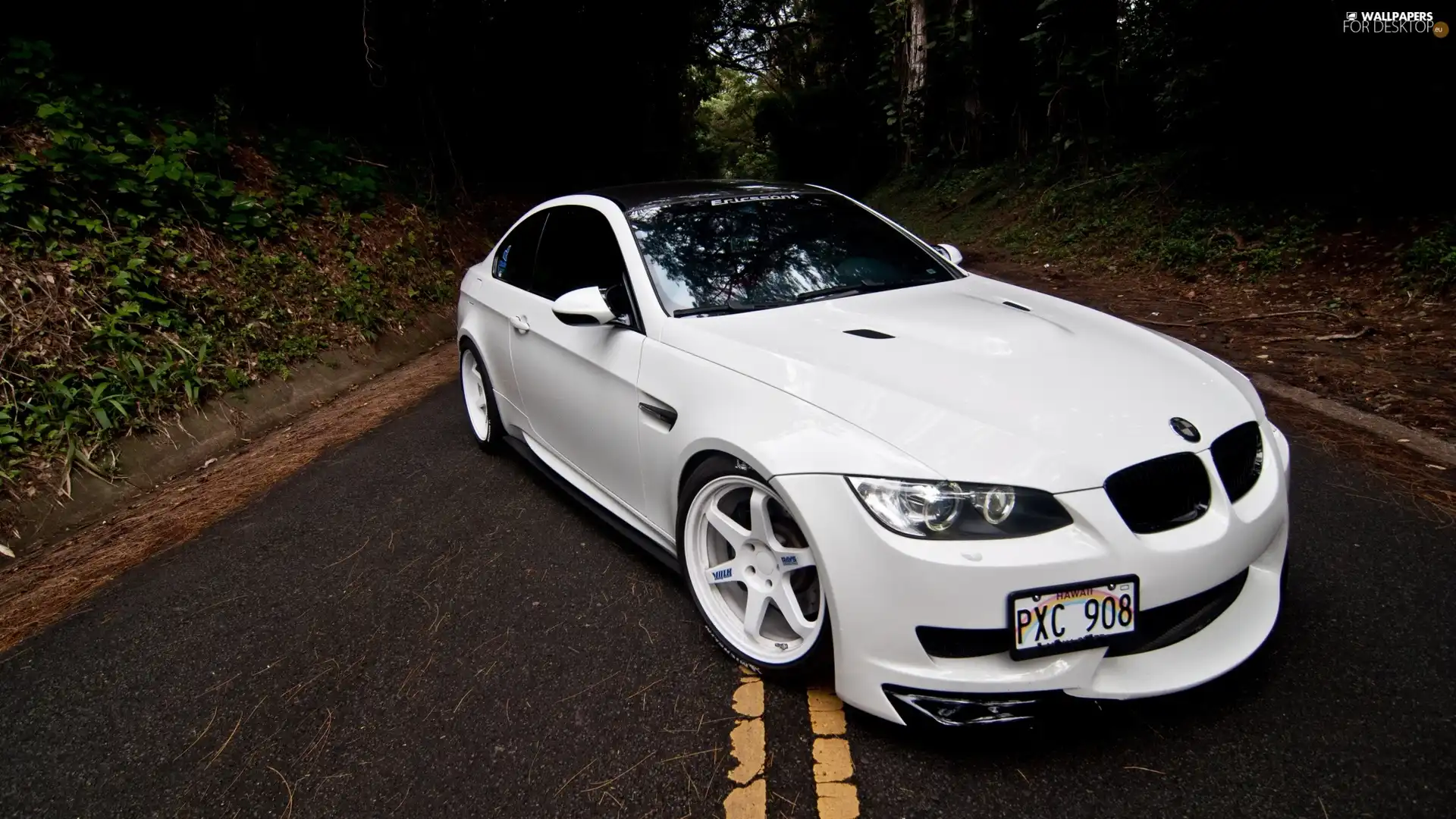 BMW, White, E92, Way, Series 3, Automobile