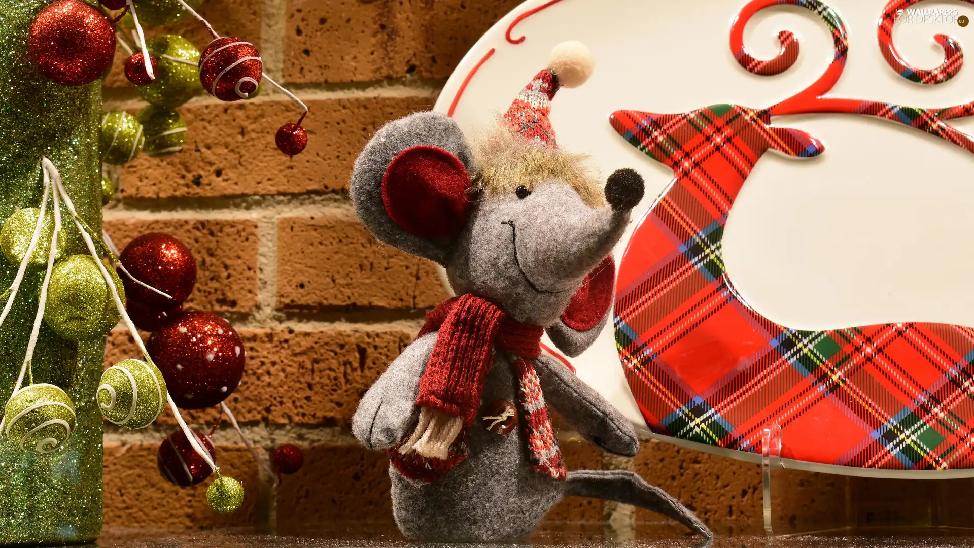 baubles, decoration, mouse, Bonnet, rag-baby