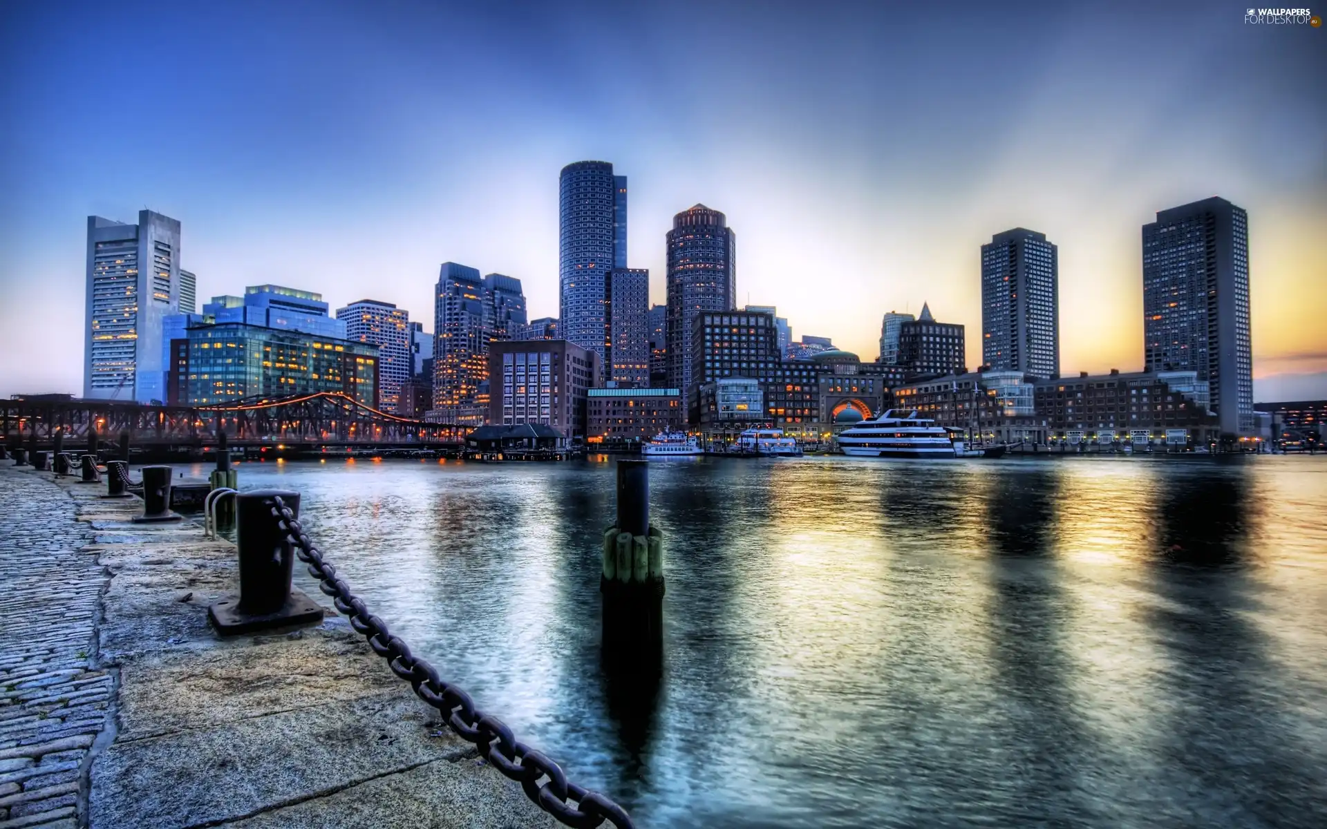 Boston, port, panorama