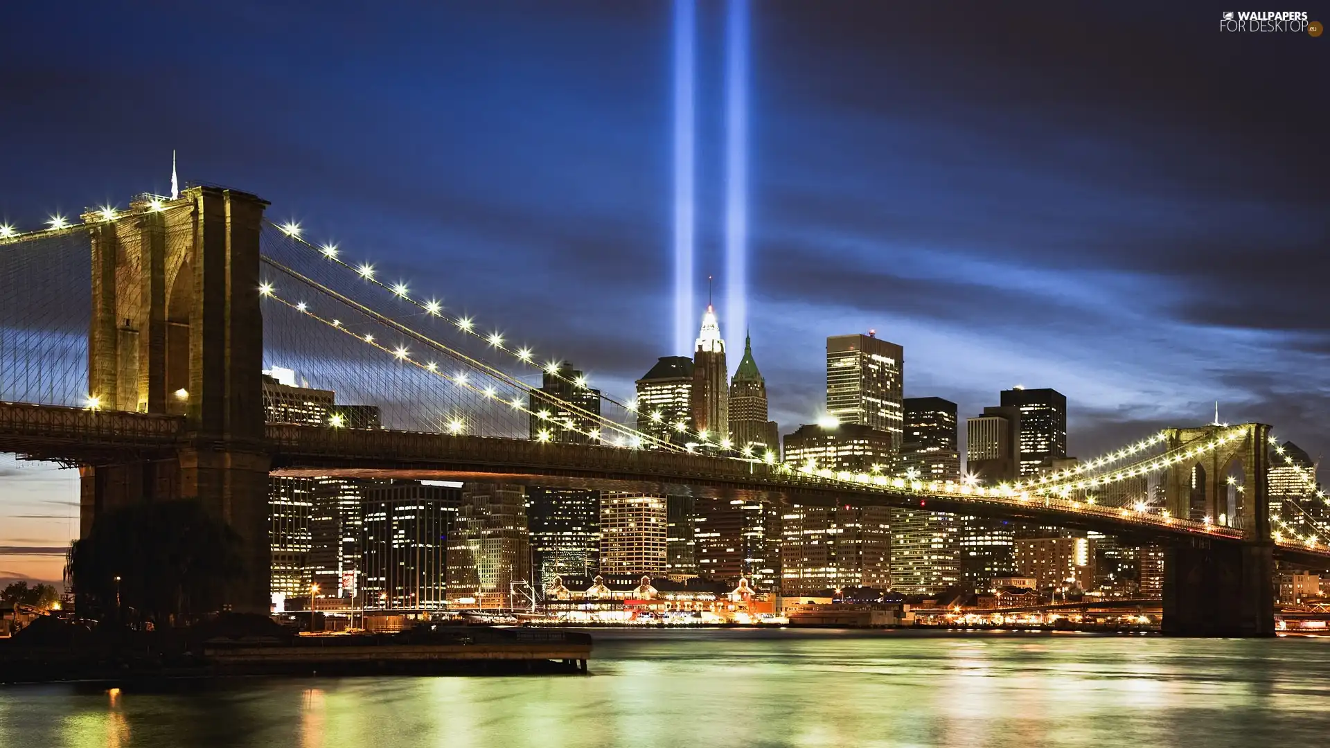 bridge, Manhattan, light