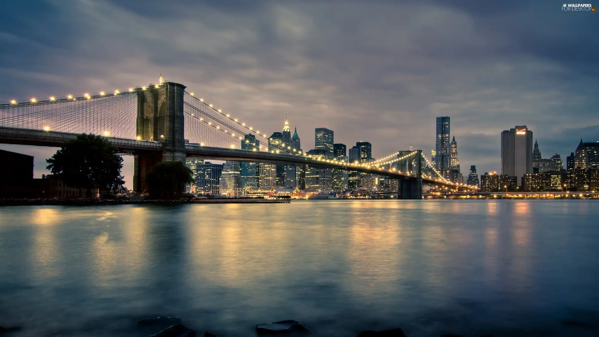 Nowy York, bridge, Brooklyn Bridge